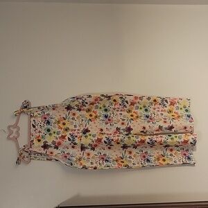 Retro Floral Print Casual Jumpsuit, Size 3X